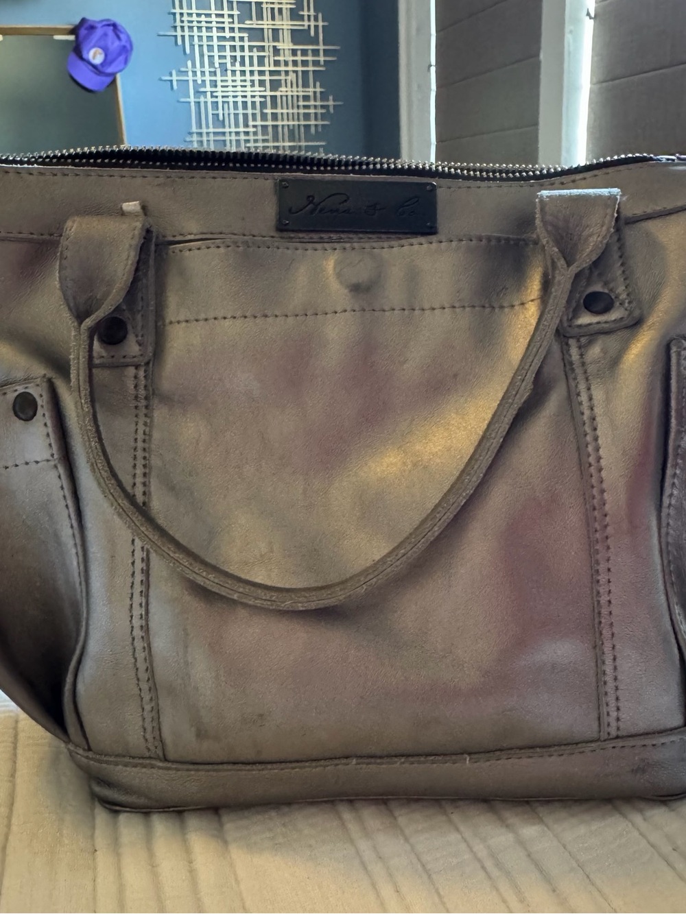 Nena & Co Pewter Metallic Mini Perfect Bag
